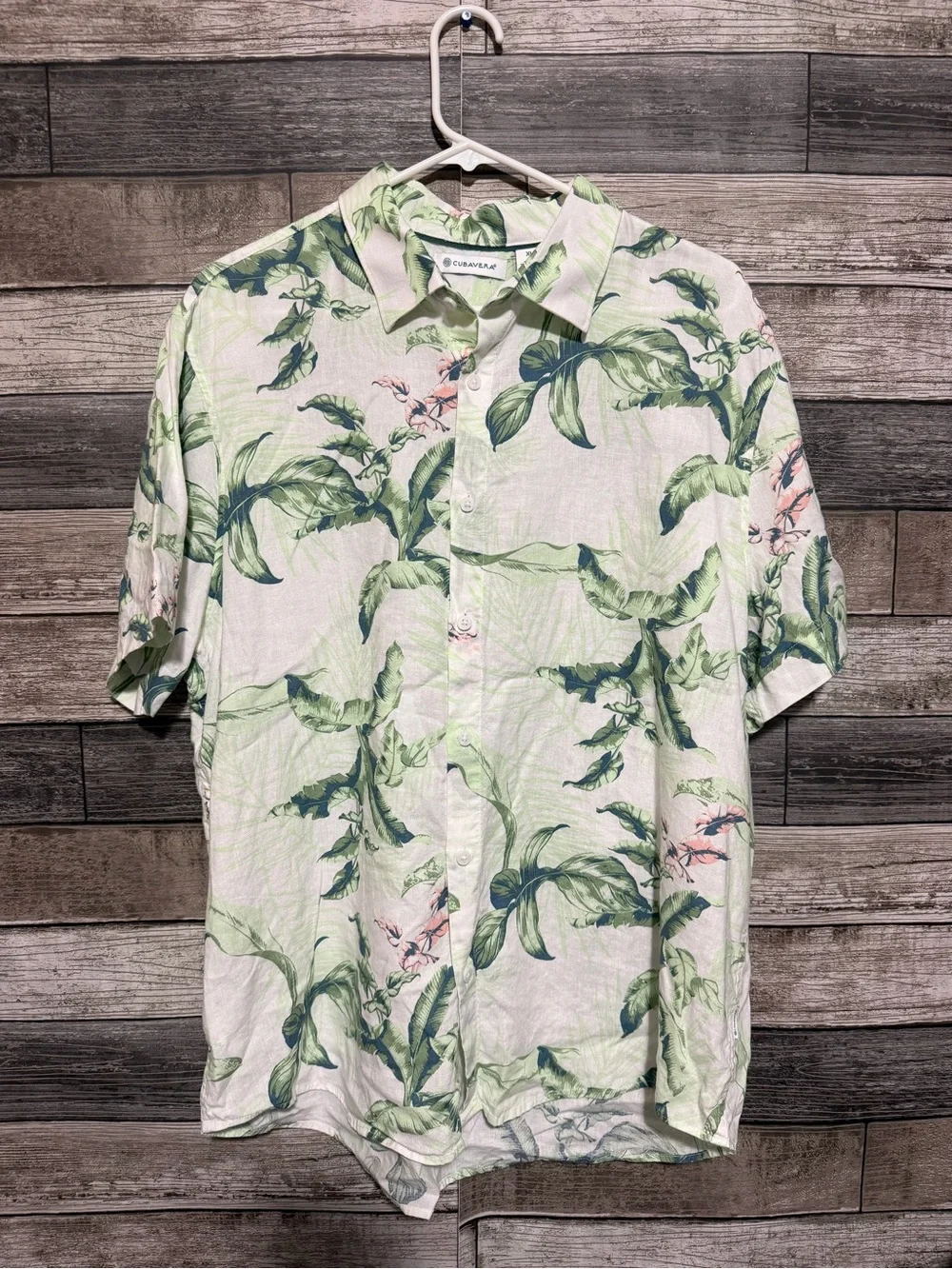 Donald Ross Floral Polo Shirt Men’s L Blue Green Dallas Athletic Club Golf